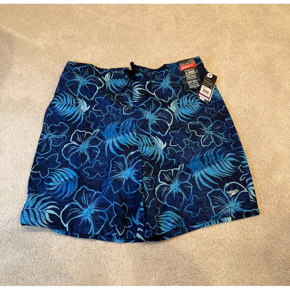 Speedo Bondi Eco 4-Way Stretch & UPF 50+‎ Men's Bathing Suit XXL Dark Blue